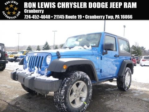 Hydro Blue Pearl Jeep Wrangler Sport 4x4.  Click to enlarge.