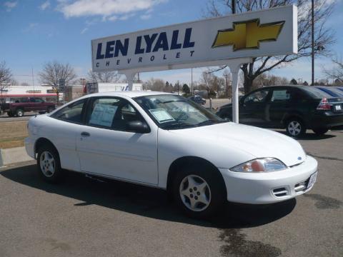 Bright White Chevrolet Cavalier Coupe.  Click to enlarge.