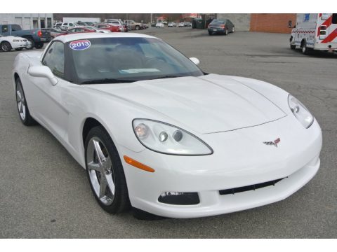 Arctic White Chevrolet Corvette Coupe.  Click to enlarge.