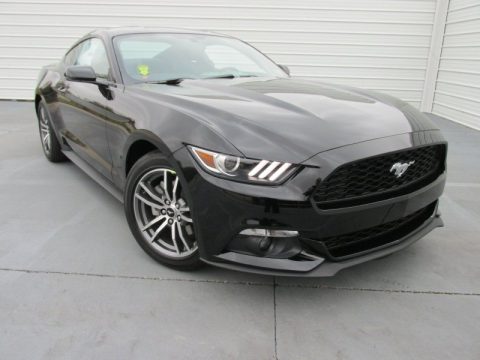 Black Ford Mustang EcoBoost Premium Coupe.  Click to enlarge.
