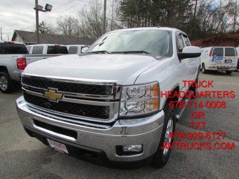 Summit White Chevrolet Silverado 2500HD LTZ Crew Cab 4x4.  Click to enlarge.