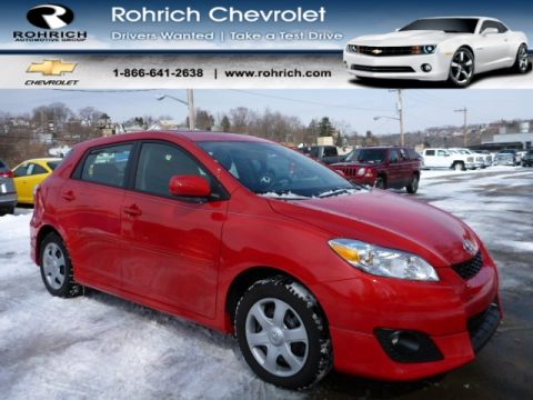 Radiant Red Toyota Matrix S AWD.  Click to enlarge.
