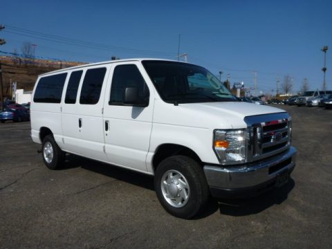 Oxford White Ford E-Series Van E350 XLT Passenger Van.  Click to enlarge.
