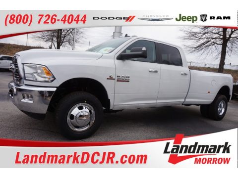 Bright White Ram 3500 Big Horn Crew Cab 4x4 Dual Rear Wheel.  Click to enlarge.