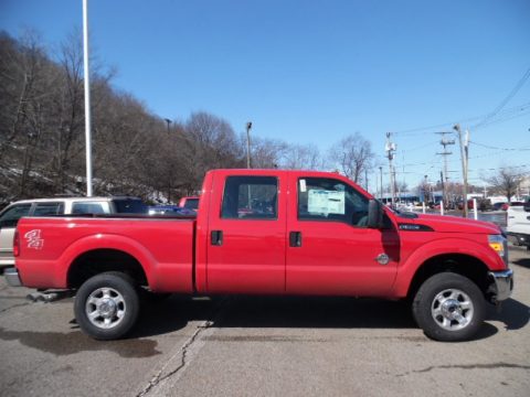Ruby Red Ford F350 Super Duty XL Crew Cab 4x4.  Click to enlarge.