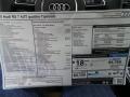  2015 Audi RS 7 4.0 TFSI quattro Window Sticker #32