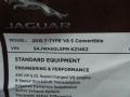  2015 Jaguar F-TYPE V8 S Convertible Window Sticker #28