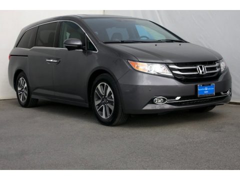 Modern Steel Metallic Honda Odyssey Touring Elite.  Click to enlarge.