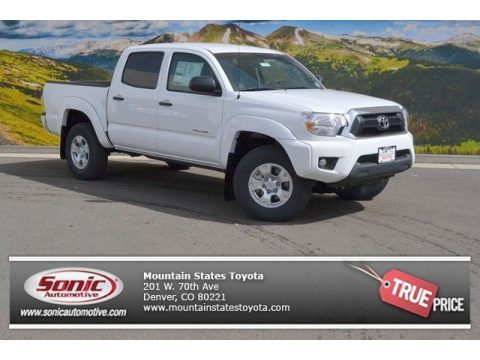Super White Toyota Tacoma V6 Double Cab 4x4.  Click to enlarge.