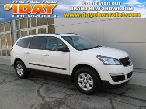 White Chevrolet Traverse LS AWD.  Click to enlarge.