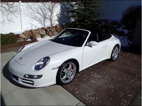 Carrara White Porsche 911 Carrera 4S Cabriolet.  Click to enlarge.