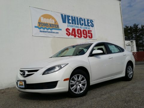 Techno White Pearl Mazda MAZDA6 i Sport Sedan.  Click to enlarge.