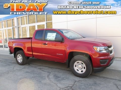 Red Rock Metallic Chevrolet Colorado WT Extended Cab 4WD.  Click to enlarge.