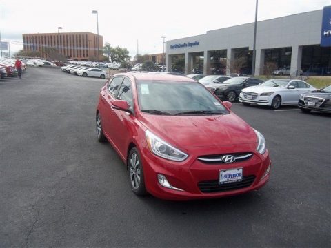 Boston Red Hyundai Accent Sport 5-Door.  Click to enlarge.