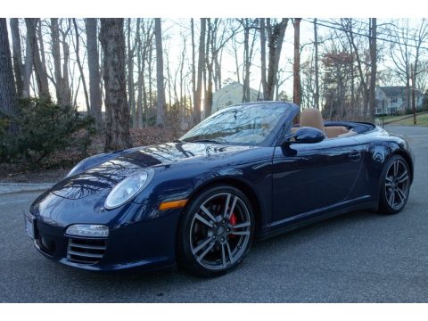 Dark Blue Metallic Porsche 911 Carrera 4S Cabriolet.  Click to enlarge.
