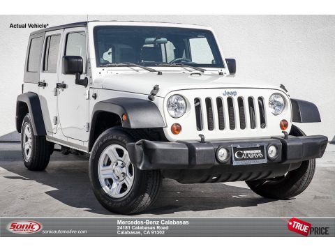 Stone White Jeep Wrangler Unlimited Sport.  Click to enlarge.