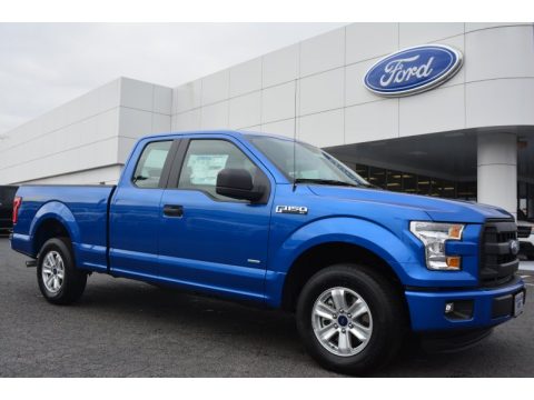 Blue Flame Metallic Ford F150 XLT SuperCab.  Click to enlarge.