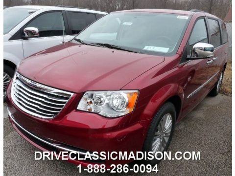 Deep Cherry Red Crystal Pearl Chrysler Town & Country Touring.  Click to enlarge.