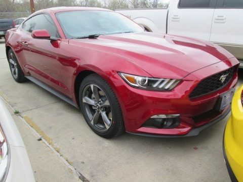 Ruby Red Metallic Ford Mustang V6 Coupe.  Click to enlarge.
