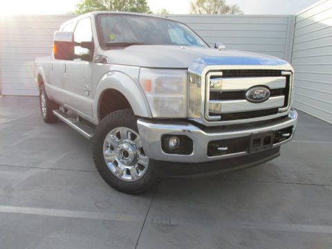 Ingot Silver Ford F250 Super Duty Lariat Crew Cab 4x4.  Click to enlarge.