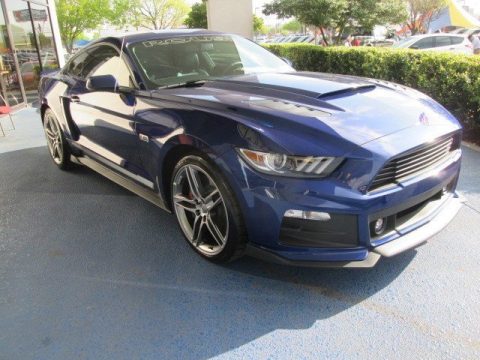 Deep Impact Blue Metallic Ford Mustang Roush Stage 2 Coupe.  Click to enlarge.