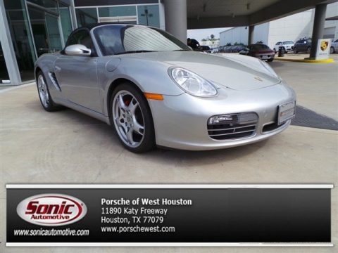 Arctic Silver Metallic Porsche Boxster S.  Click to enlarge.