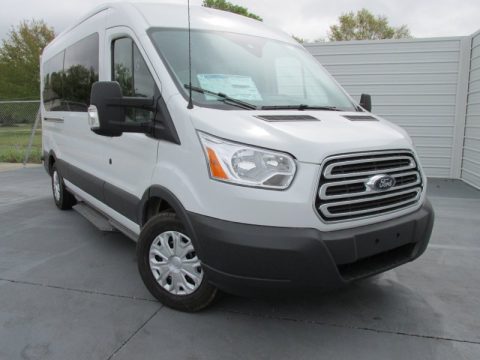 Oxford White Ford Transit Wagon XLT 350 MR Long.  Click to enlarge.