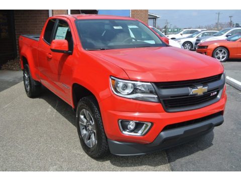 Red Hot Chevrolet Colorado Z71 Extended Cab 4WD.  Click to enlarge.