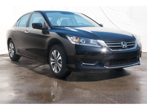 Crystal Black Pearl Honda Accord LX Sedan.  Click to enlarge.