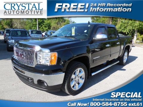 Onyx Black GMC Sierra 1500 SLT Crew Cab 4x4.  Click to enlarge.