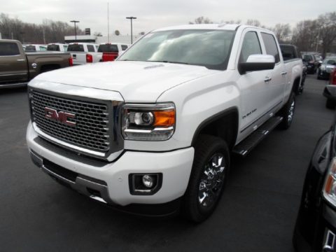 Summit White GMC Sierra 2500HD Denali Crew Cab 4x4.  Click to enlarge.