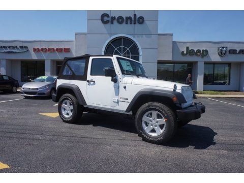 Bright White Jeep Wrangler Sport 4x4.  Click to enlarge.