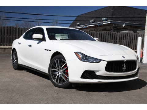 Bianco (White) Maserati Ghibli .  Click to enlarge.
