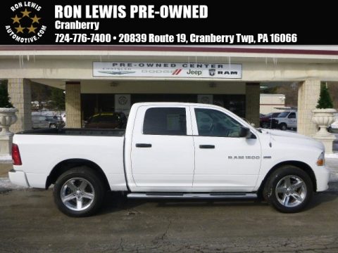 Bright White Dodge Ram 1500 ST Crew Cab 4x4.  Click to enlarge.