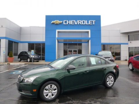 Rainforest Green Metallic Chevrolet Cruze LS.  Click to enlarge.