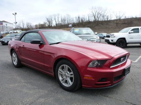 Ruby Red Ford Mustang V6 Convertible.  Click to enlarge.