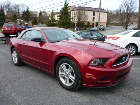 Ruby Red Ford Mustang V6 Convertible.  Click to enlarge.