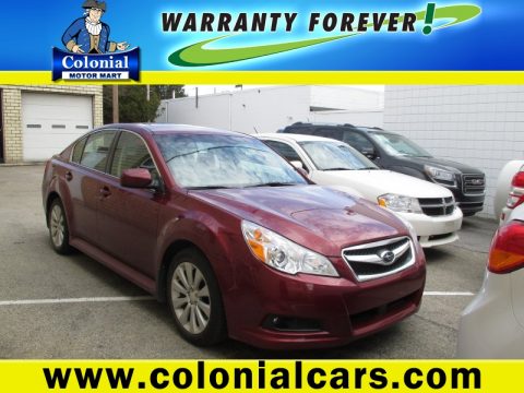 Ruby Red Pearl Subaru Legacy 3.6R Limited.  Click to enlarge.