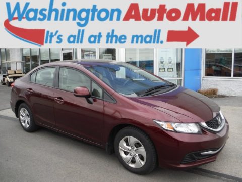 Crimson Red Pearl Honda Civic LX Sedan.  Click to enlarge.