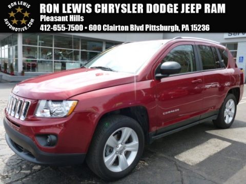 Deep Cherry Red Crystal Pearl Jeep Compass Sport 4x4.  Click to enlarge.