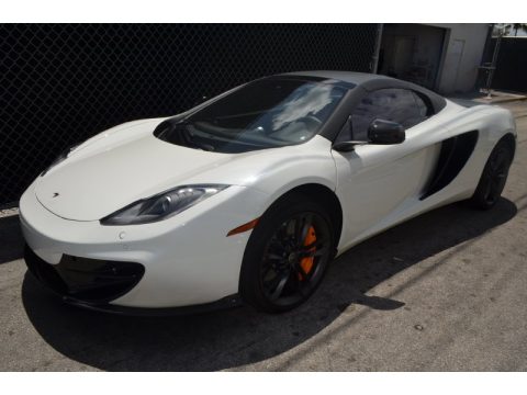 Pearl White McLaren MP4-12C 12C Spider.  Click to enlarge.