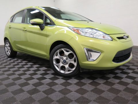 Lime Squeeze Ford Fiesta Titanium Hatchback.  Click to enlarge.