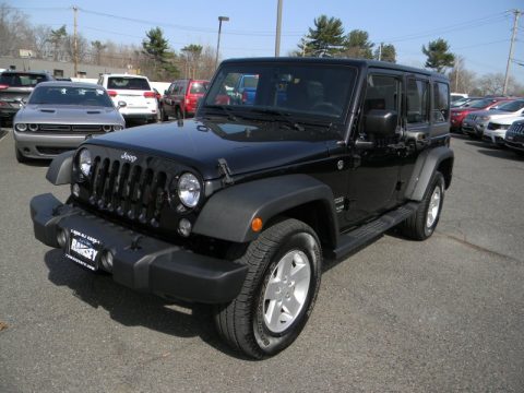 Black Jeep Wrangler Unlimited Sport S 4x4.  Click to enlarge.
