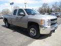 Front 3/4 View of 2009 Chevrolet Silverado 2500HD LT Extended Cab 4x4 #2