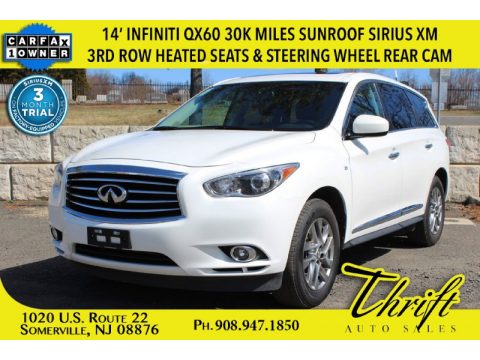 Moonlight White Infiniti QX60 3.5 AWD.  Click to enlarge.