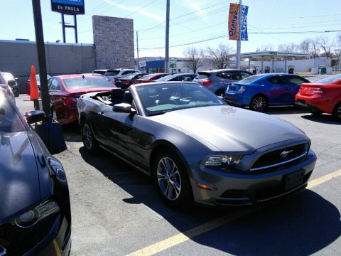 Sterling Gray Ford Mustang V6 Premium Convertible.  Click to enlarge.