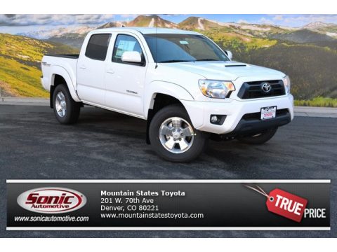 Super White Toyota Tacoma V6 Double Cab 4x4.  Click to enlarge.