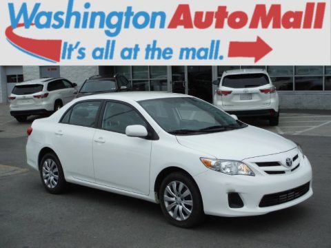 Super White Toyota Corolla LE.  Click to enlarge.