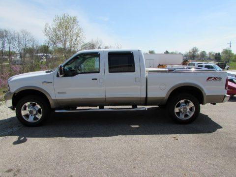 Oxford White Clearcoat Ford F250 Super Duty King Ranch Crew Cab 4x4.  Click to enlarge.