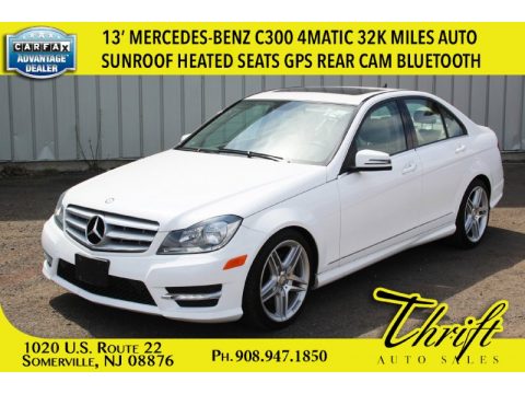 Polar White Mercedes-Benz C 300 4Matic Sport.  Click to enlarge.